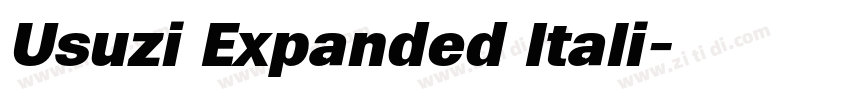 Usuzi Expanded Itali字体转换